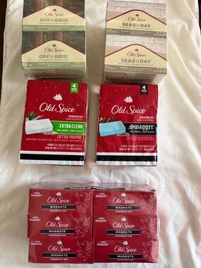 Old Spice Soap and Deodorant Bundle - Red and Cream Packaging